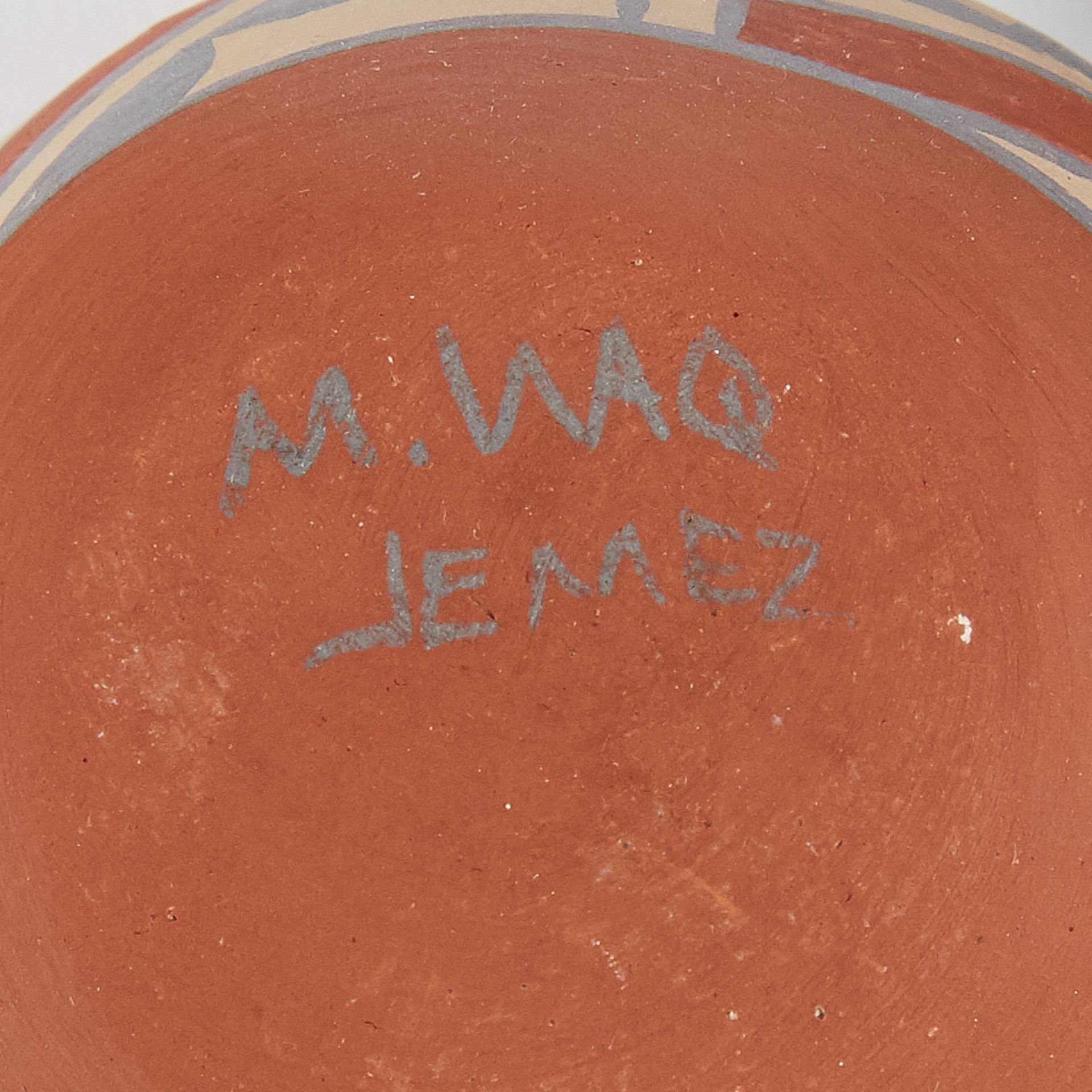 Grp: 3 Native American Miniature Pottery Vases - Tapia Waquie Welch - Bild 6 aus 6
