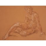 Paul Cadmus Male Nude Crayon on Paper