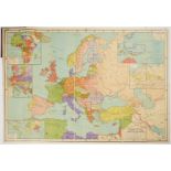 Large Fold-Out Map Europe 1922