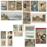 Grp: 20 Japanese Woodblock Prints Hiroshige Yoshitoshi