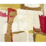 Ida Ozonoff "Untitled (Aerial Landscape)" Oil Collage on Masonite