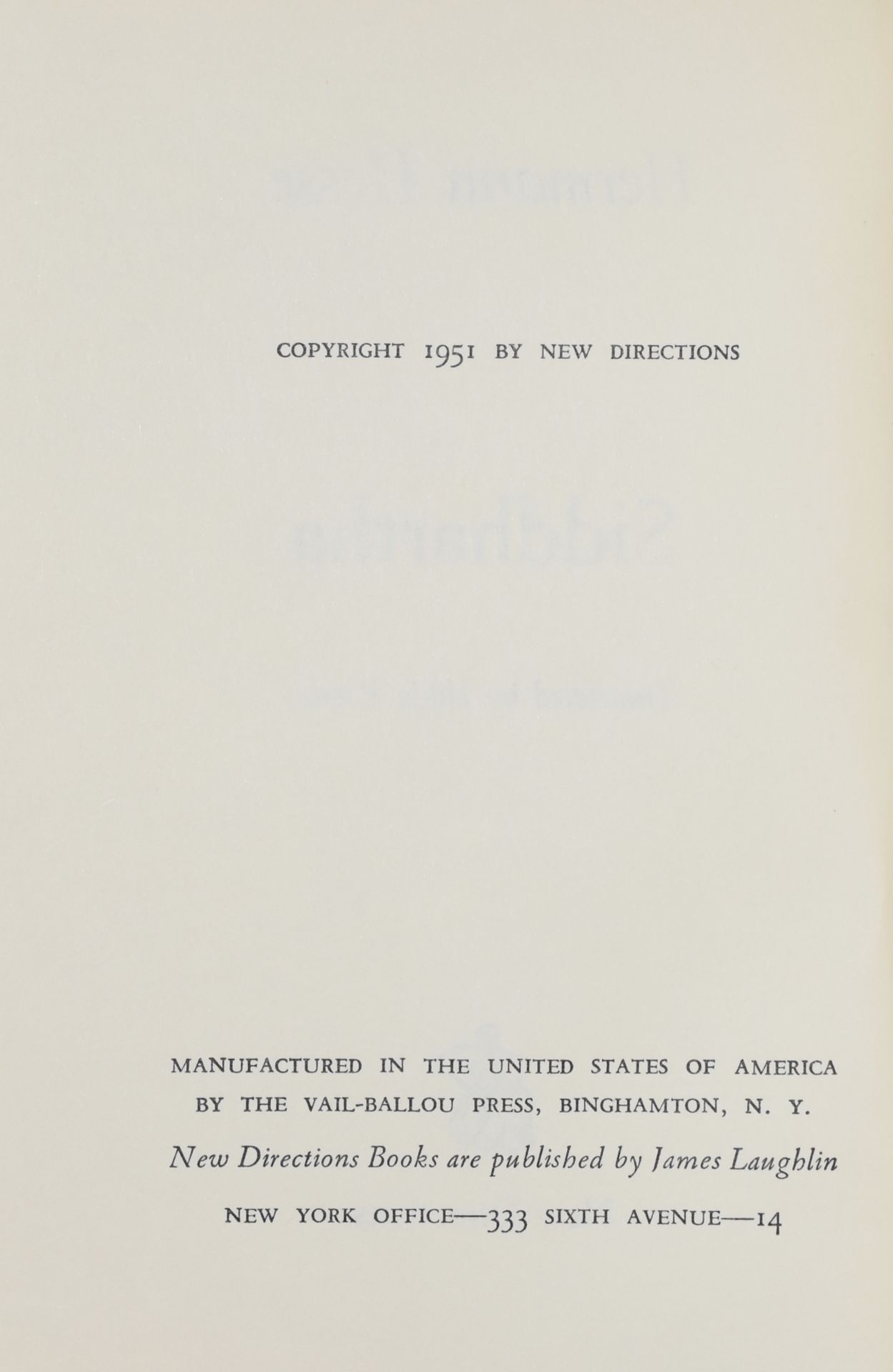 Hermann Hesse "Siddhartha" 1951 1st American Edition - Bild 3 aus 3