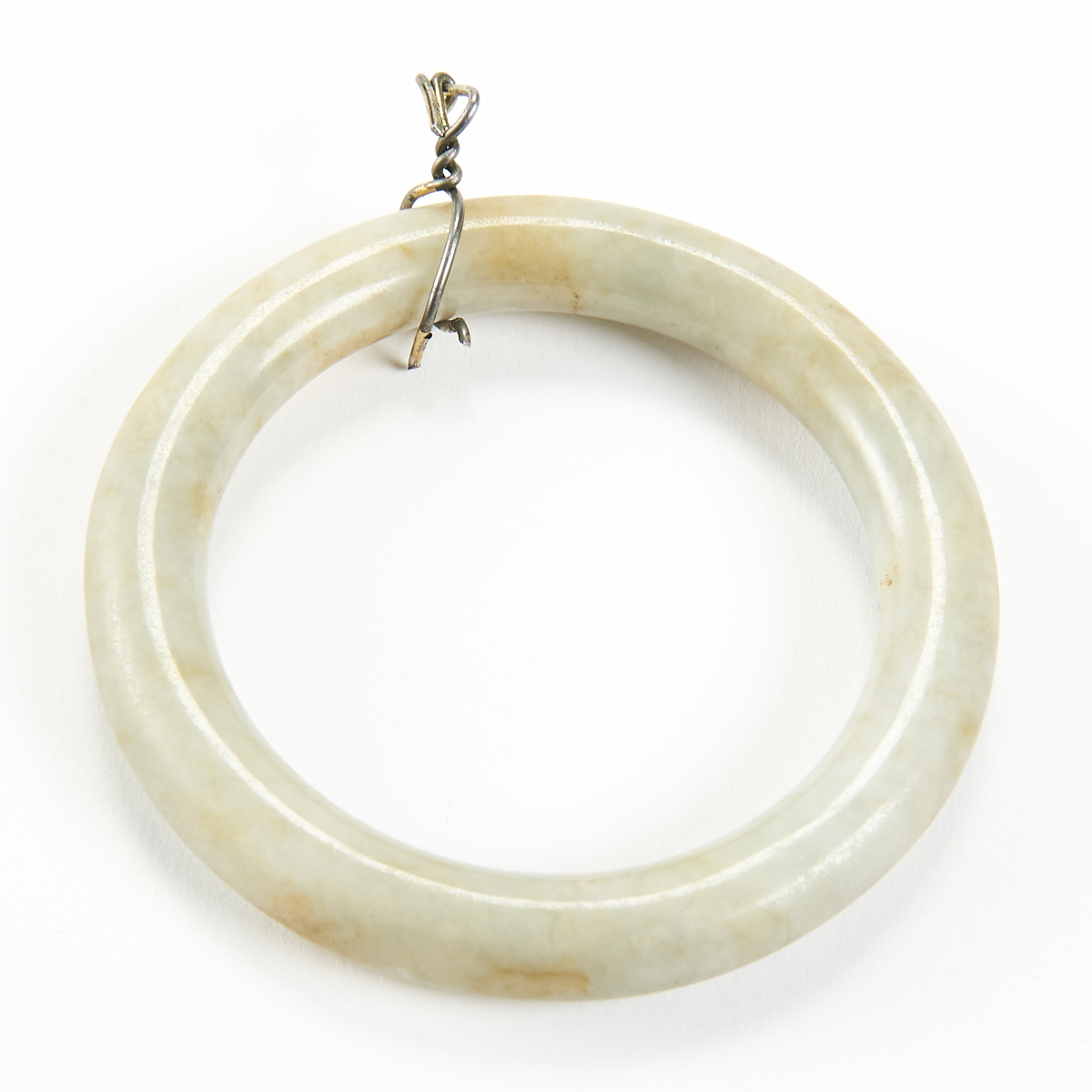 Chinese Carved Jade Bangle Bracelet - Stand - Image 4 of 8