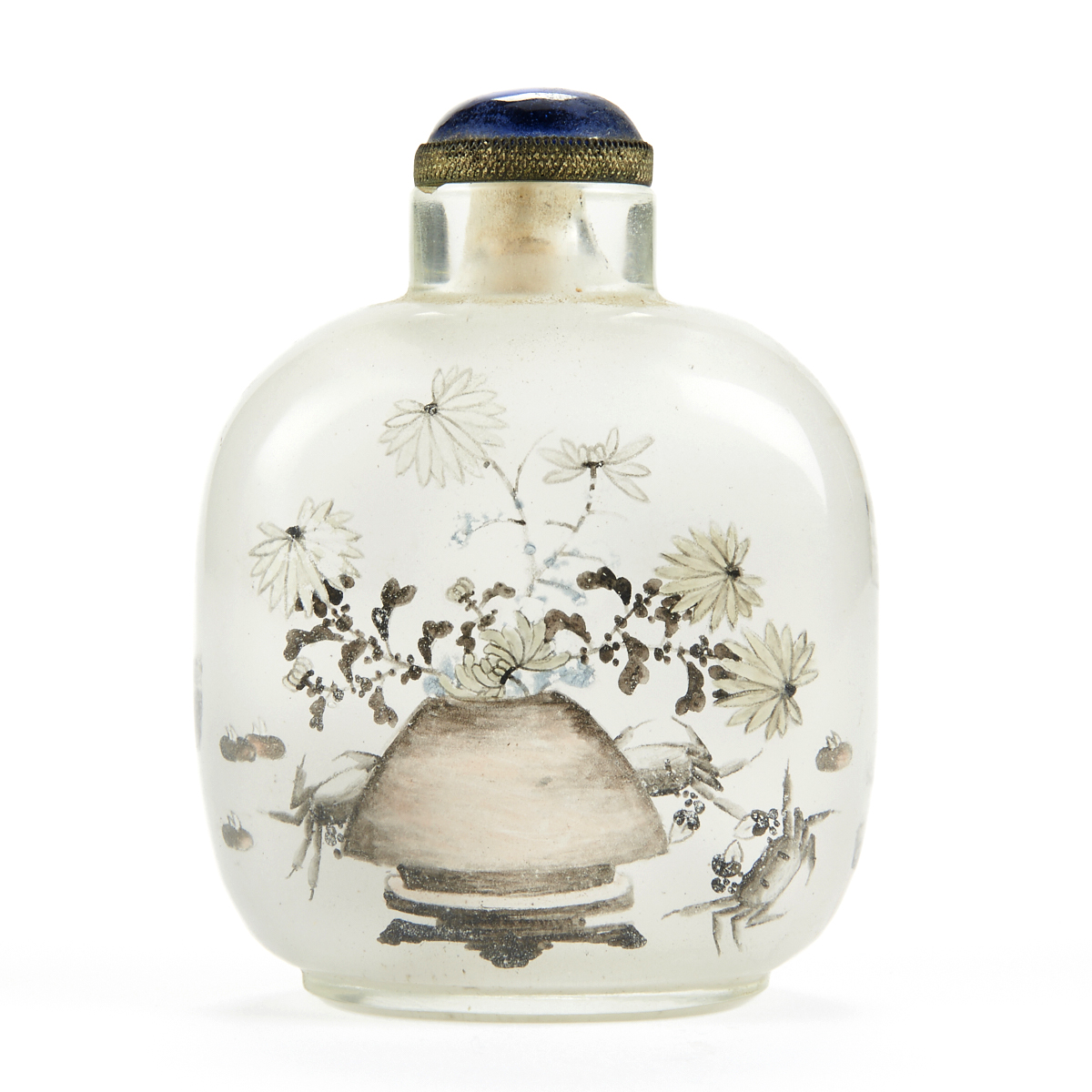 Grp: 2 Chinese Inside Painted Glass Snuff Bottles - Image 4 of 14