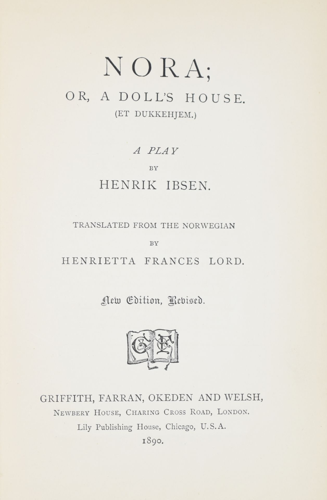 Henrik Ibsen "Nora: A Doll's House" "Ghosts" Inscribed - Bild 3 aus 8