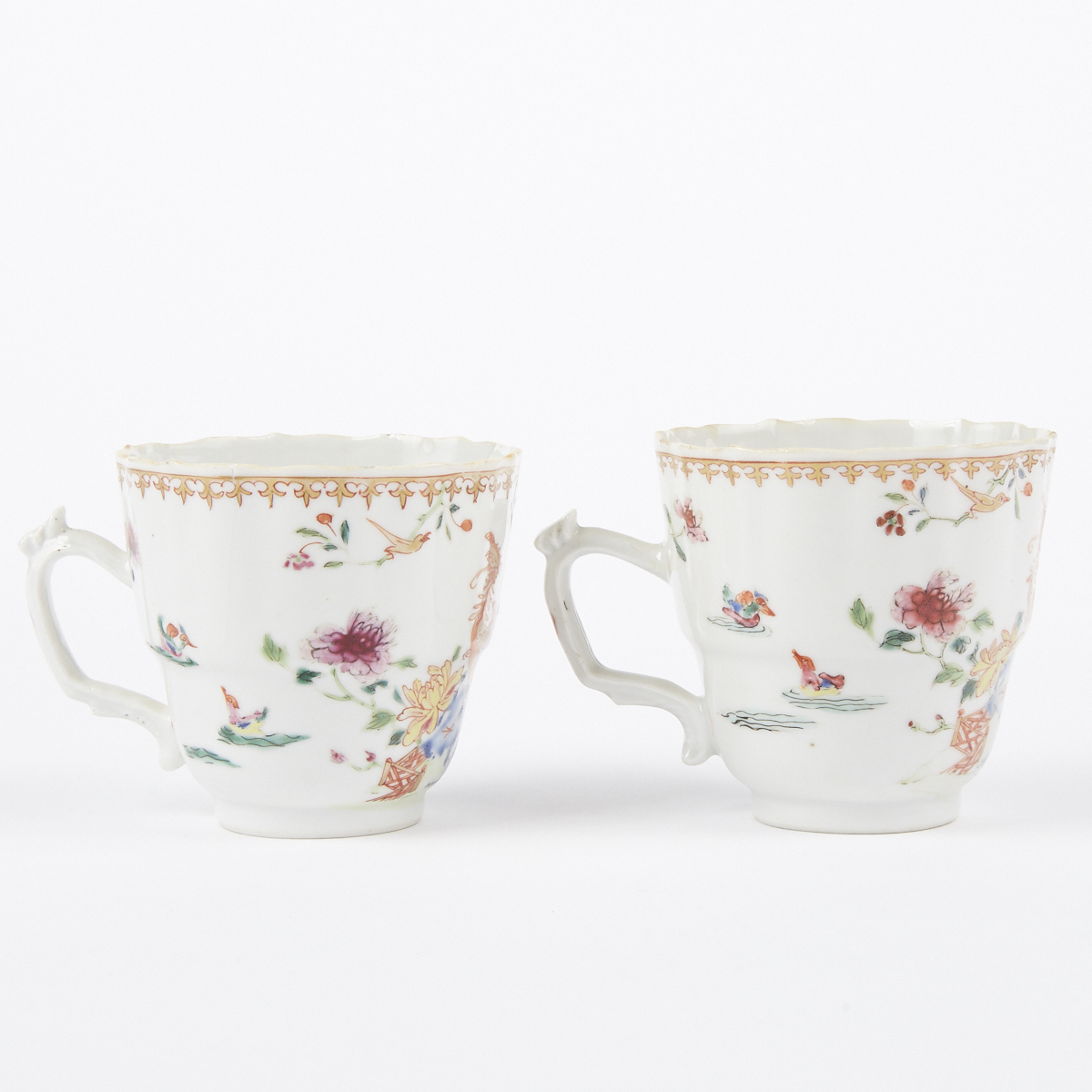 Pair of 18th c. Chinese Porcelain Famille Rose Teacups - Image 2 of 5