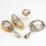 Four Piece Sterling Nouveau Vanity Set