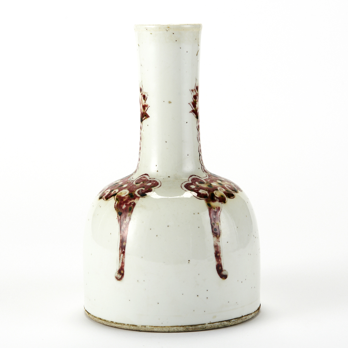 Chinese Republic Iron Red Porcelain Mallet Vase - Marked - Image 4 of 5