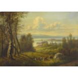 Jakob Alt, Ansicht des Bodensees mit der Insel ReichenauJakob Alt: Frankfurt/Main 1789 - 1872