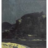 Oskar Mulley, Nächtliche Ansicht der Festung Kufstein unter SternenhimmelOskar Mulley (1891