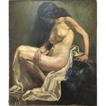 Ernst Liebermann, Frauenakt mit blauen AsternErnst Liebermann: Langemüss 1869 - 1960 Beuerberg.