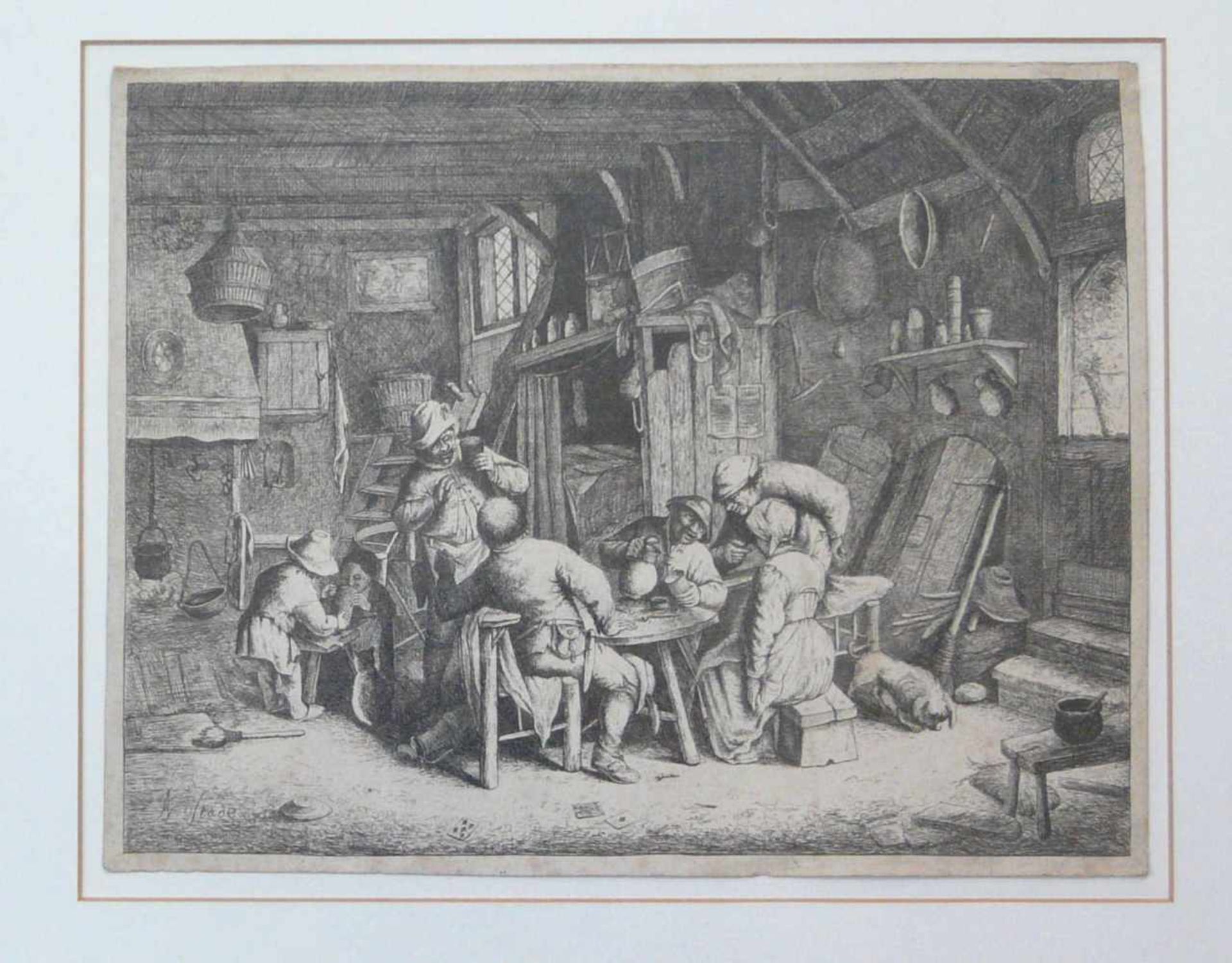 Adriaen van Ostade, Das FrühstückAdriaen van Ostade: Haarlem 1610 - 1685. Niederländischer Maler und - Bild 2 aus 3