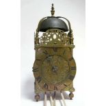 Englische LaternenuhrEinzeigige Laternen - Uhr, England, zweite Hälfte 17. Jahrhundert. Eisen und