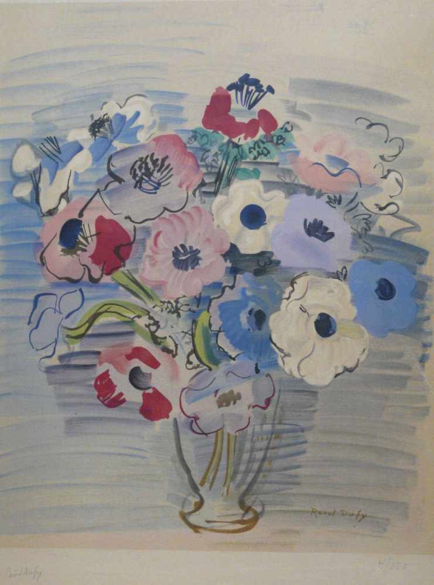 Raoul Dufy, Les AnemonesRaoul Dufy: Le Havre 1877 - 1953 Forcalquier. Französischer Maler, Keramiker