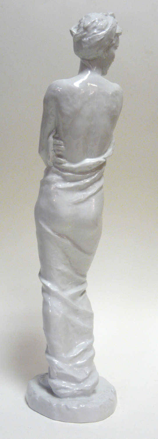 Lore Friedrich - Gronau, Stehender Halbakt RosenthalGroße Porzellan-Figur Rosenthal, - Image 3 of 3