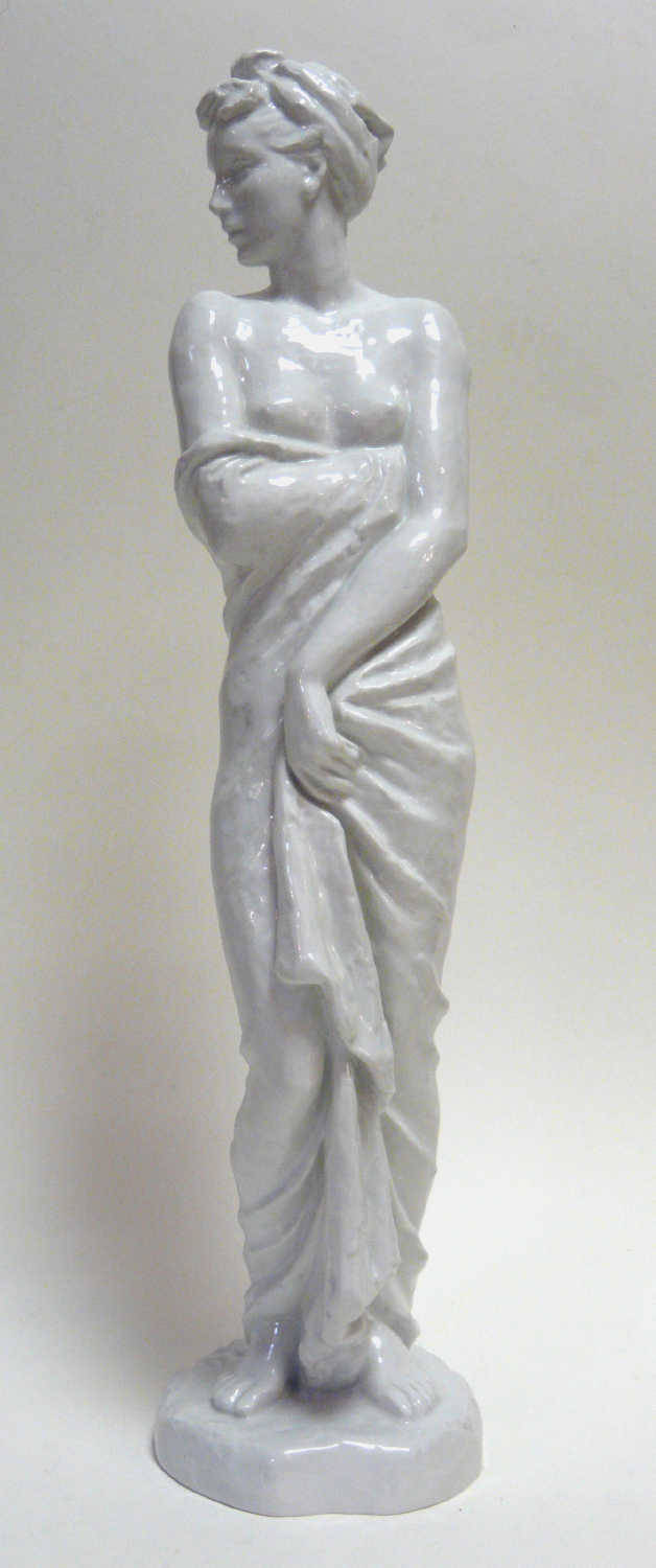 Lore Friedrich - Gronau, Stehender Halbakt RosenthalGroße Porzellan-Figur Rosenthal,