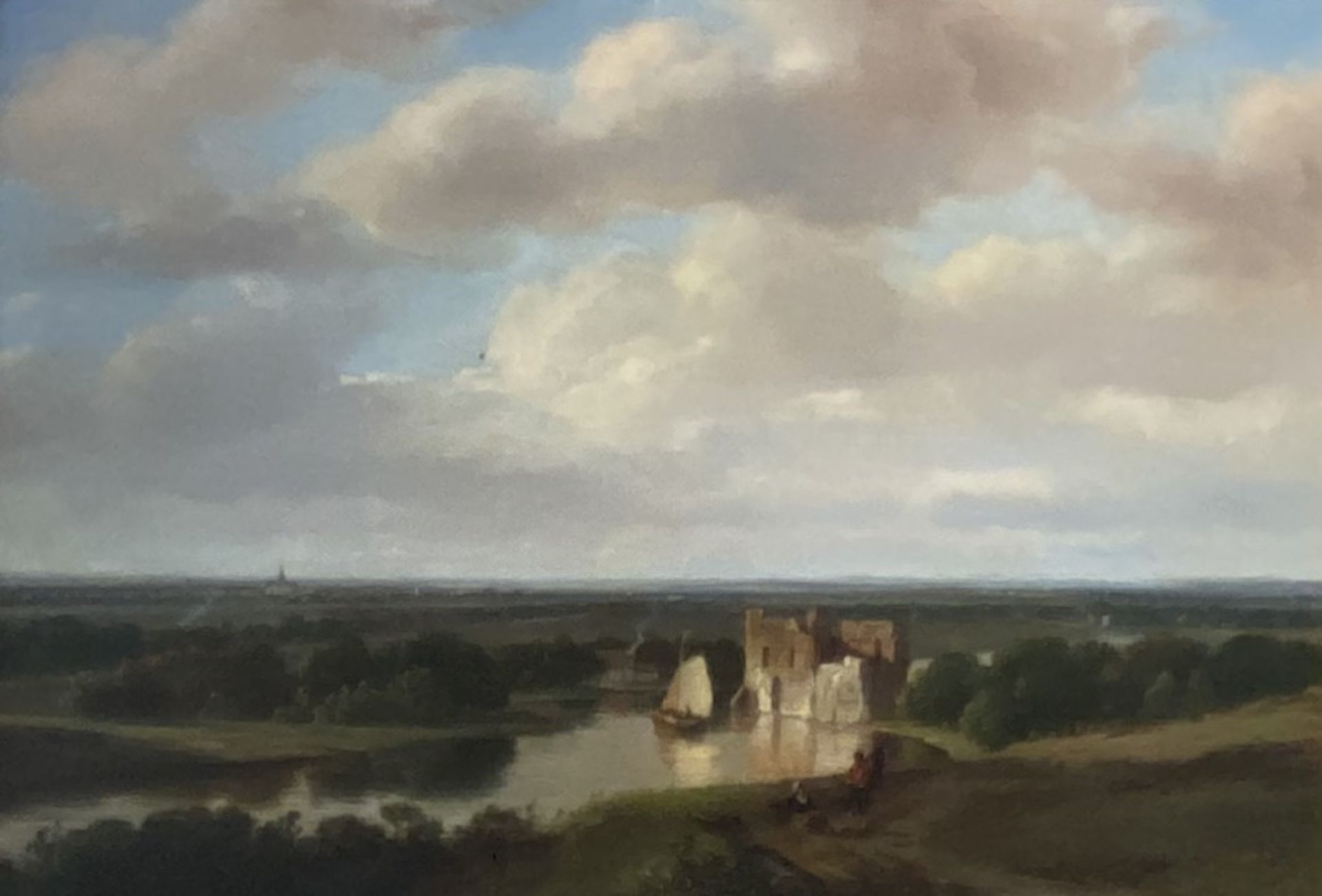 Nicolaus Jan Roosenboom, Landschaft mit Burgruine am See - Bild 2 aus 3