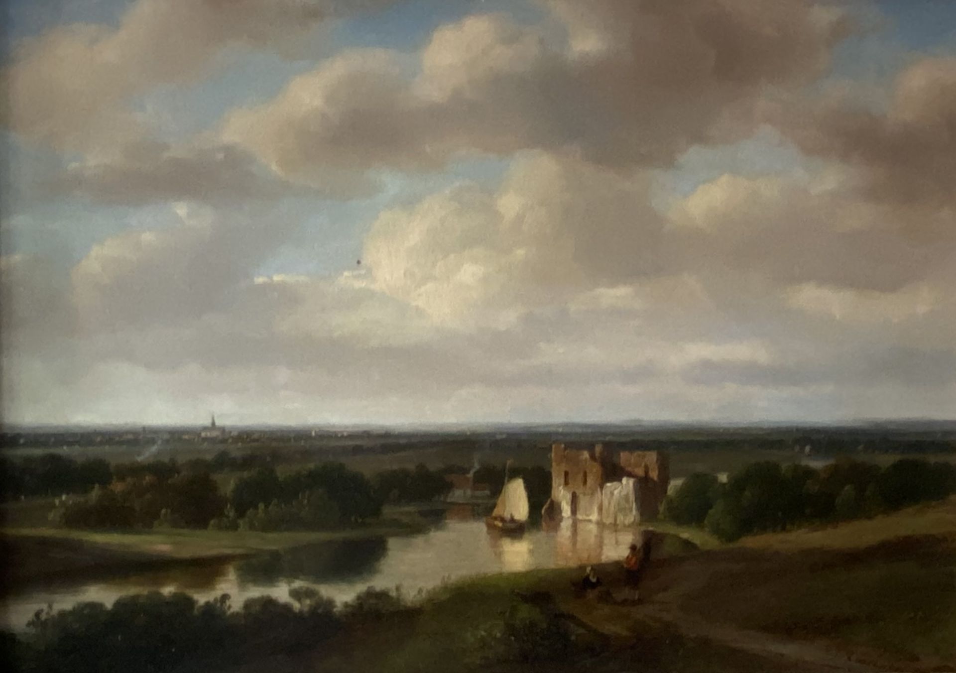 Nicolaus Jan Roosenboom, Landschaft mit Burgruine am See - Bild 3 aus 3