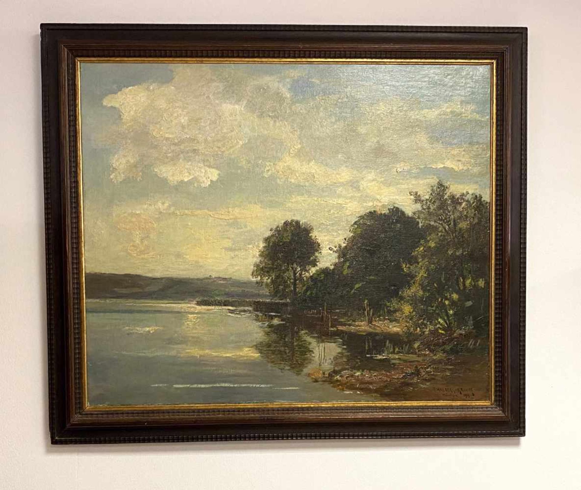 Fritz Halberg - Krauss, Seenlandschaft in der Abenddämmerung - Bild 2 aus 3