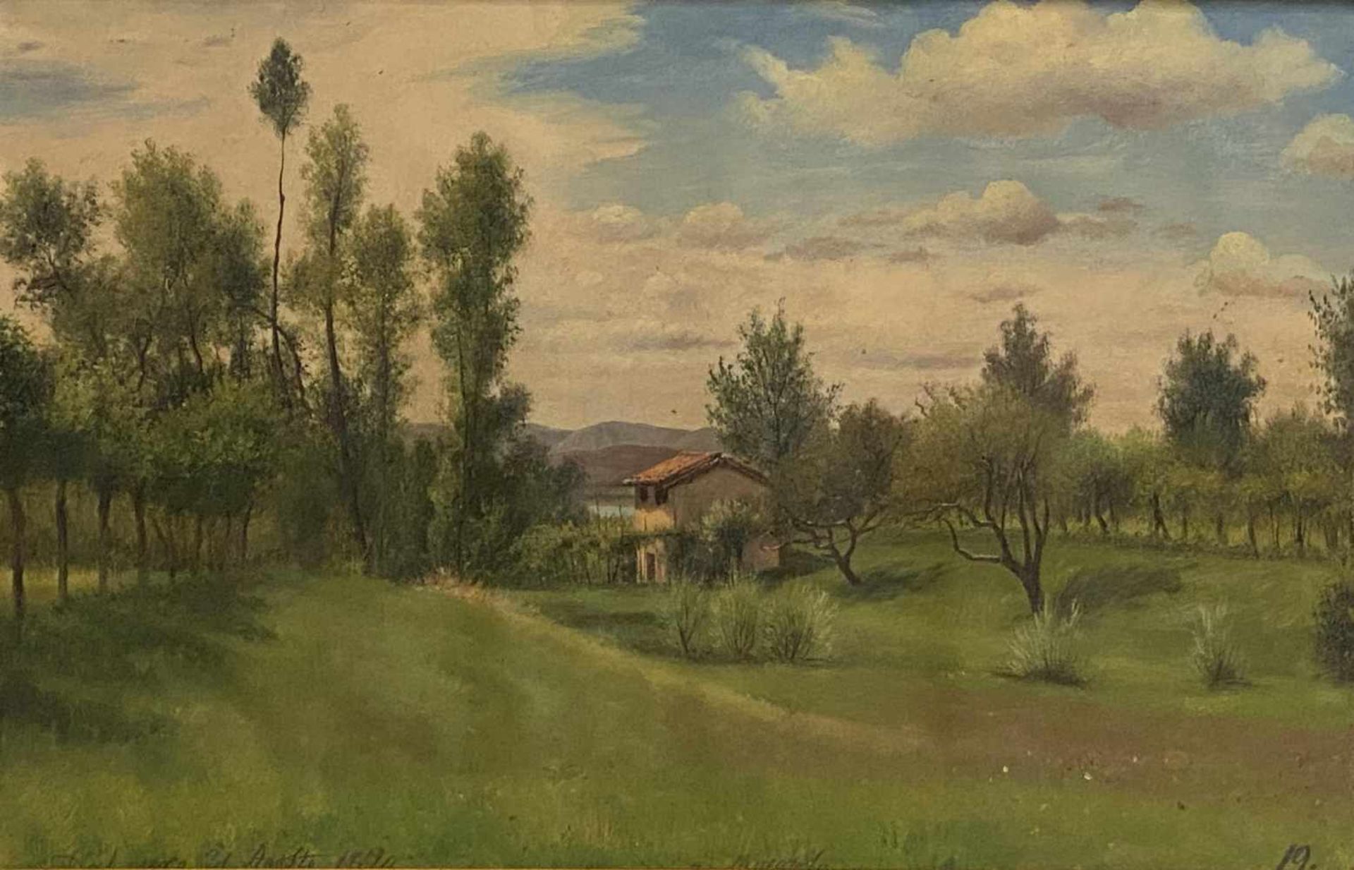 Unbekannter Künstler, Landschaft bei Morosolo in der Lombardei (August 1870) - Bild 3 aus 4