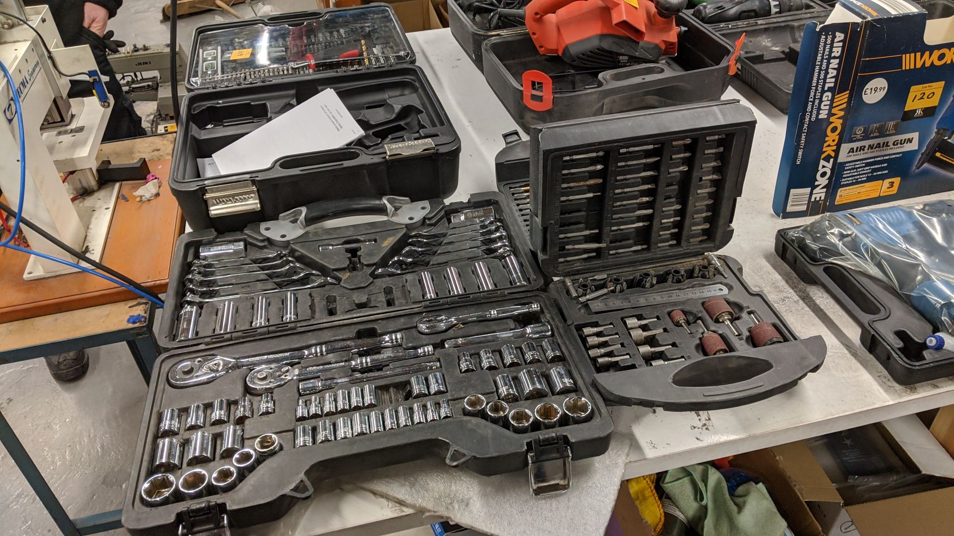 Quantity of assorted drill bits and socket wrench kits in 3 cases Please note, lots 1 - 200 are - Image 7 of 12