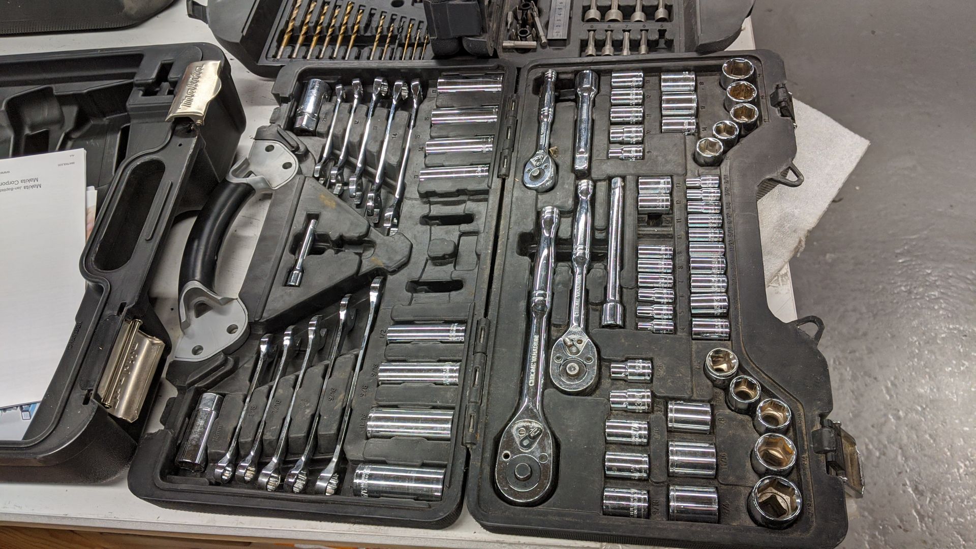 Quantity of assorted drill bits and socket wrench kits in 3 cases Please note, lots 1 - 200 are - Image 3 of 12