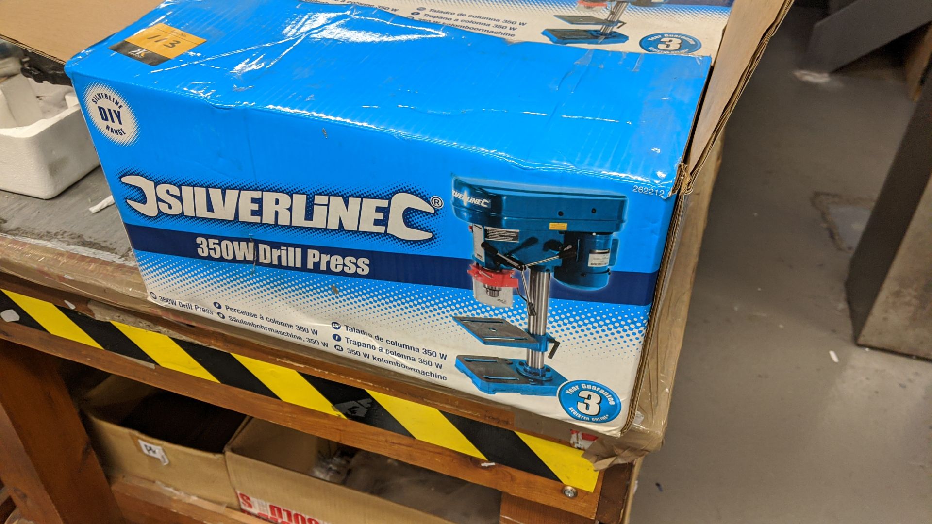 Silverline 350W drill press - appears unused Please note, lots 1 - 200 are located at Samson - Image 3 of 9