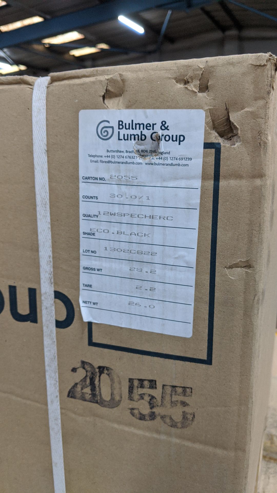 9 boxes of Bulmer & Lumb Group yarn, colour Eco.Black - see photos of labels on boxes for full - Image 3 of 9