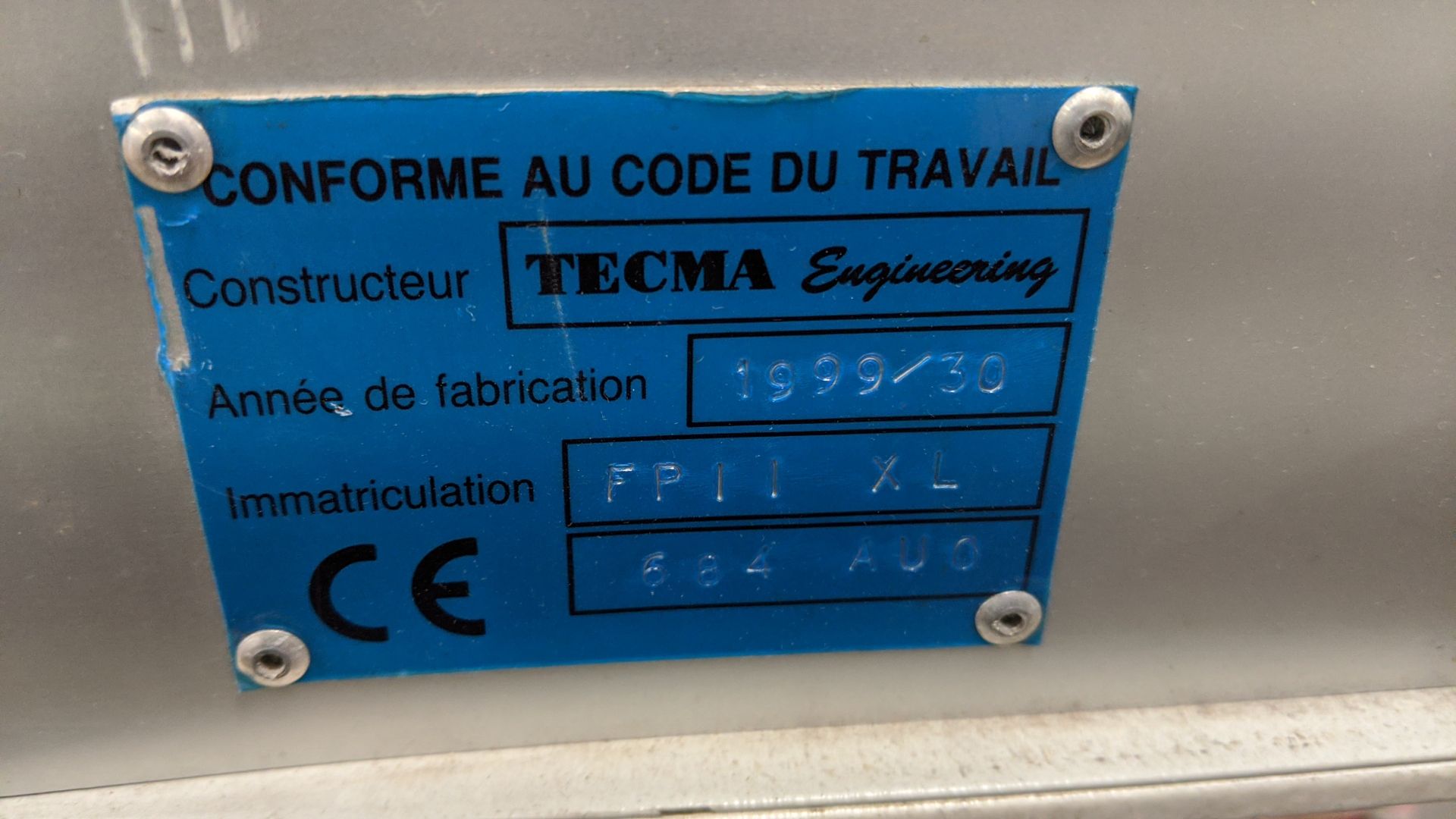 Tecma Engineering model FP11XL plastic fastener attachment system Please note, lots 1 - 200 are - Image 7 of 8