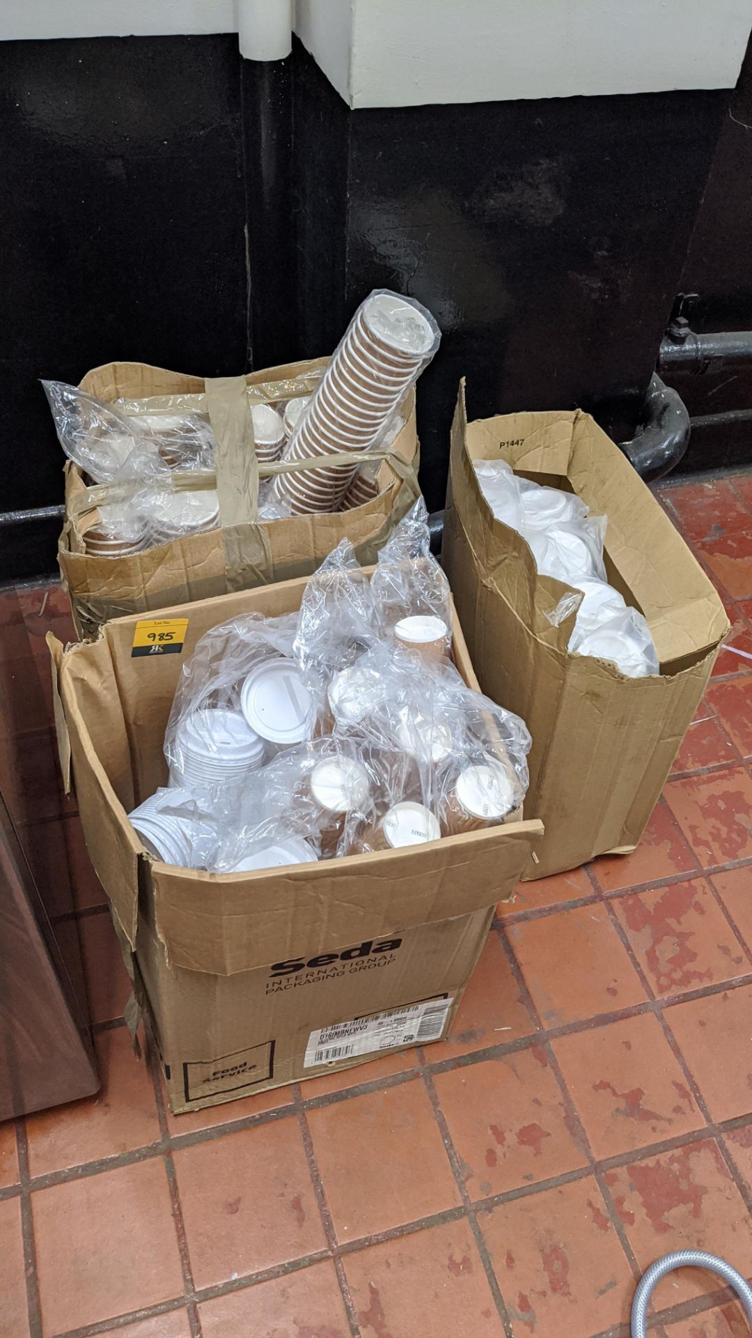 3 boxes of insulated disposable hot drink cups & lids. IMPORTANT: Please remember goods successfully - Image 2 of 6