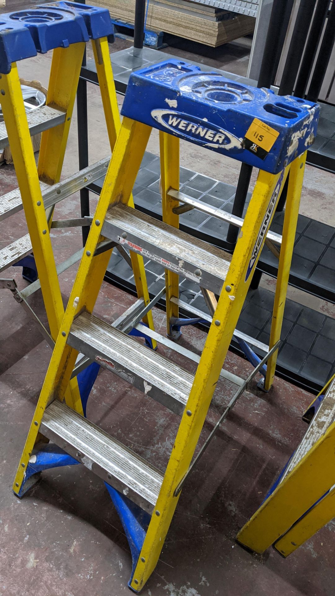 Werner insulated 4 tread folding stepladder. This is one a number of lots being sold on behalf of - Image 3 of 3