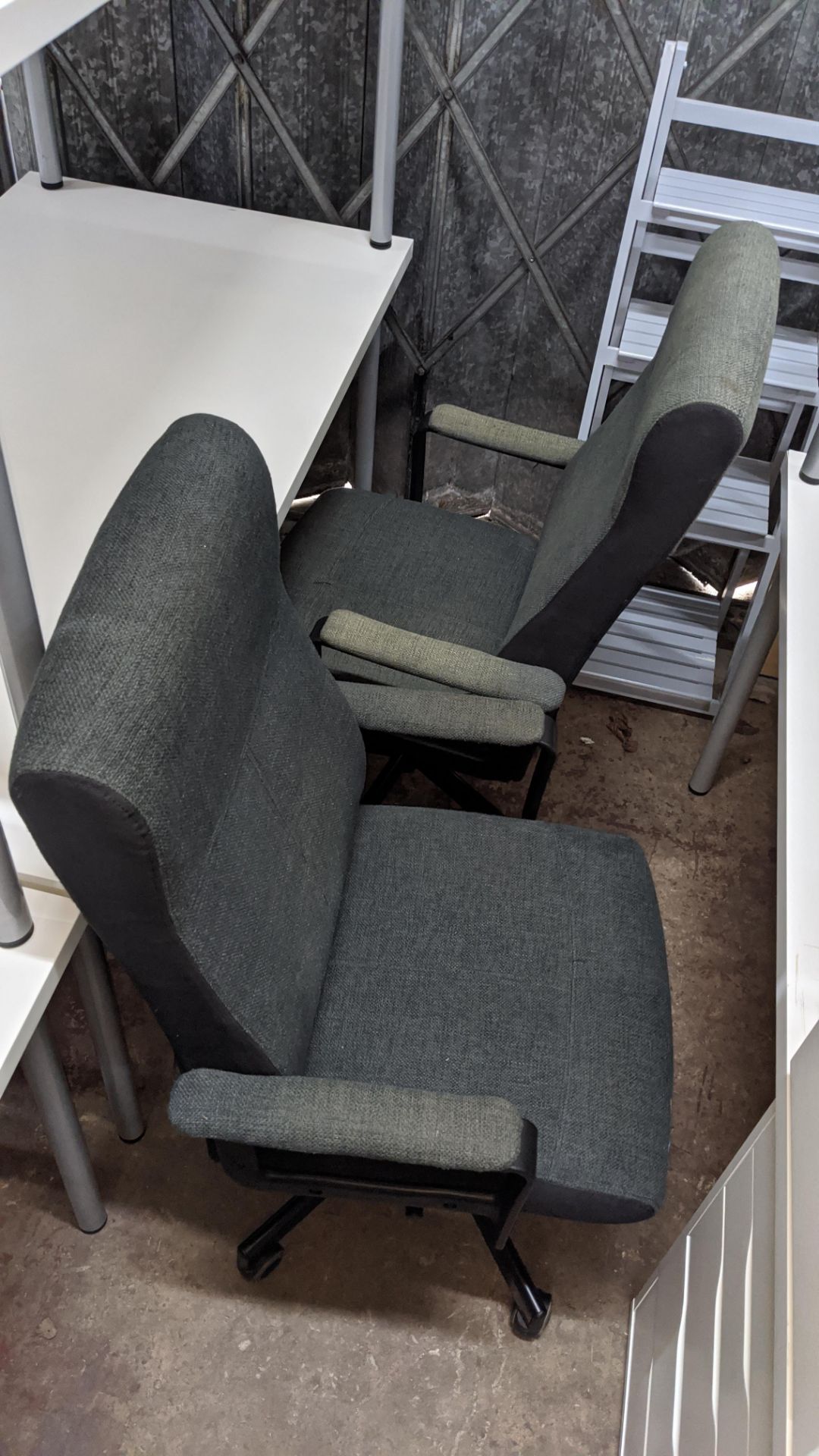 3 off matching upholstered high back executive chairs. This is one of a number of lots forming the - Image 6 of 6