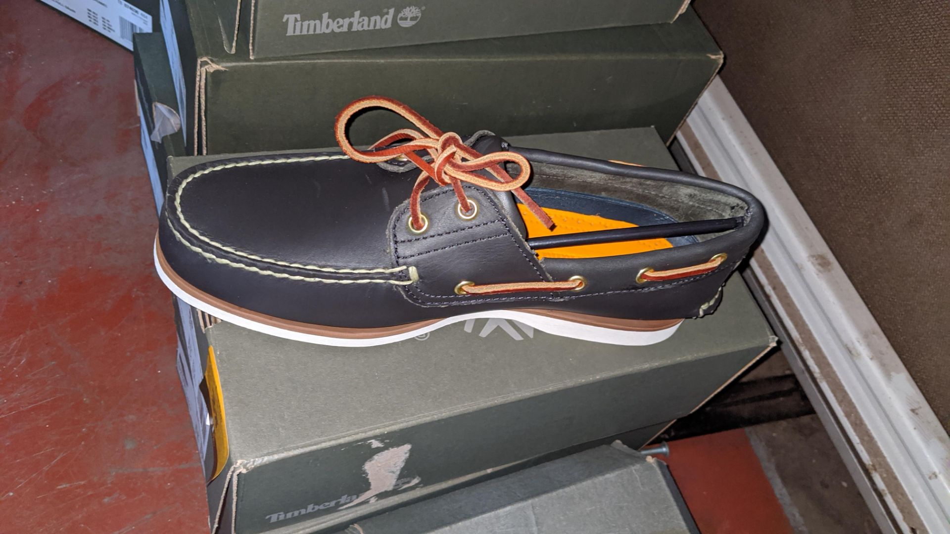 2 pairs of Timberland Classic boat shoes in MD Blue full grain leather both in sizes US 8.5 - all - Bild 4 aus 5