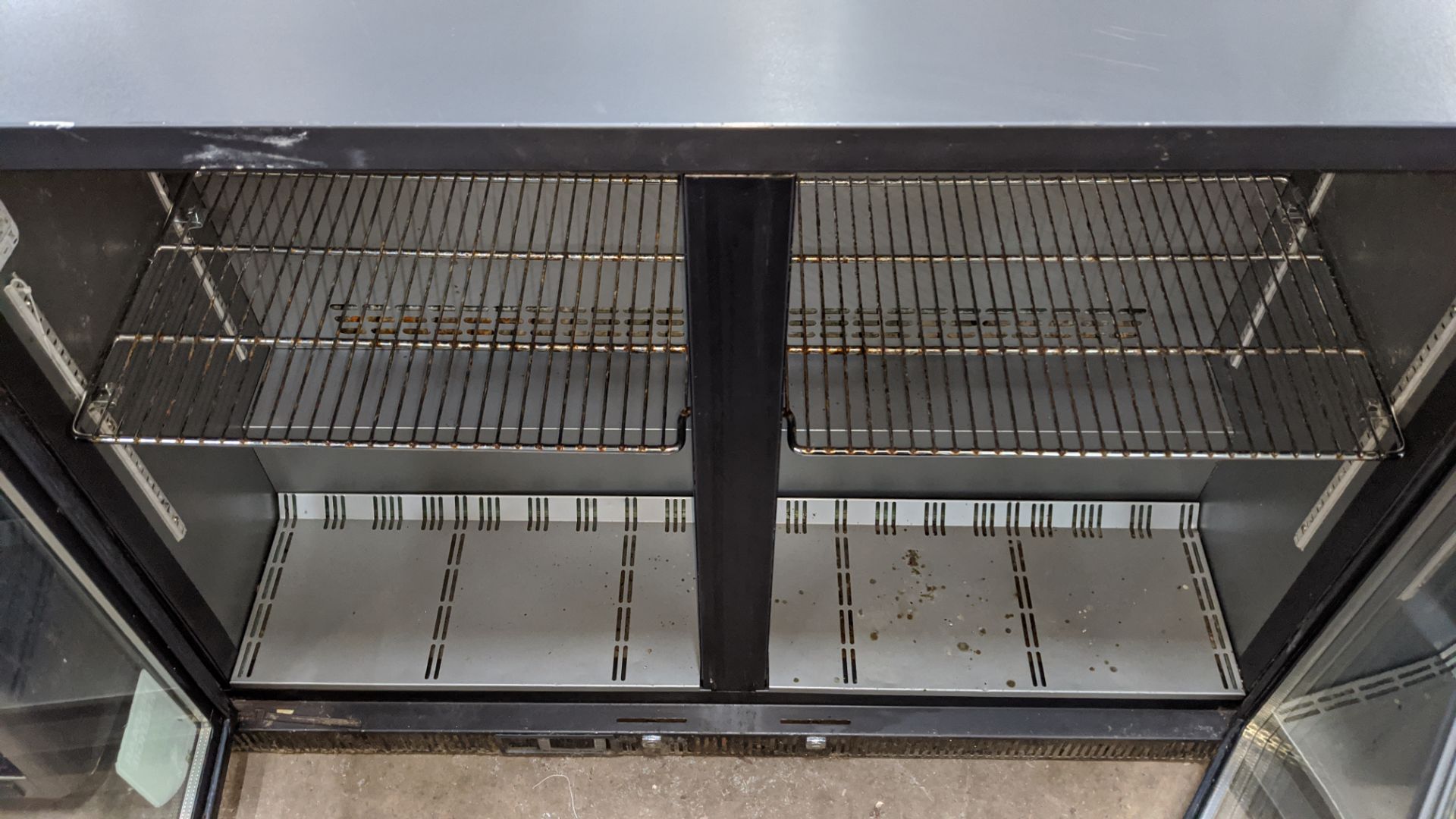 Gamko black twin clear door wide back bar/bottle fridge (1200mm wide). IMPORTANT: Please remember - Image 3 of 4