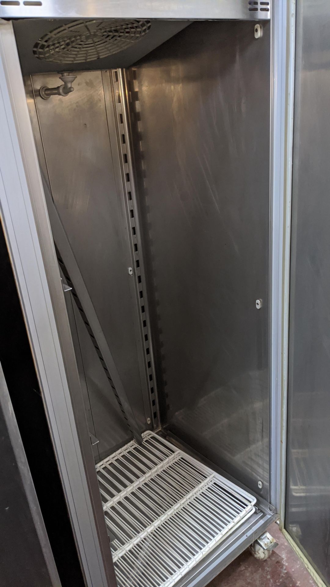 Inomak tall stainless steel mobile commercial freezer - model CB170. NB this unit is lockable, - Image 3 of 4