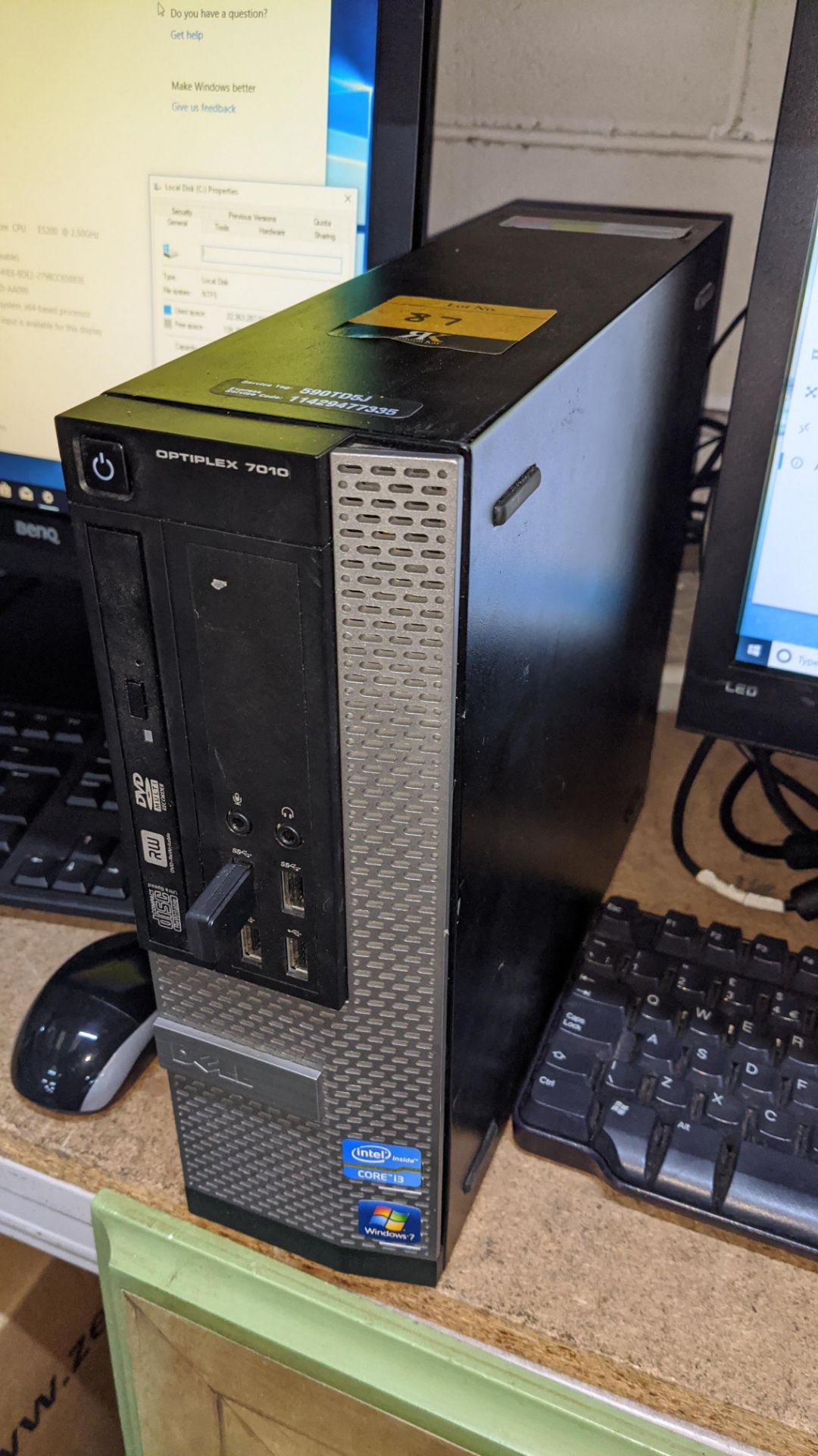 Dell Optiplex 7010 tower computer with Intel Core i3-2120 CPU @ 3.3GHz, 8Gb RAM, 1Tb HDD including - Image 3 of 4