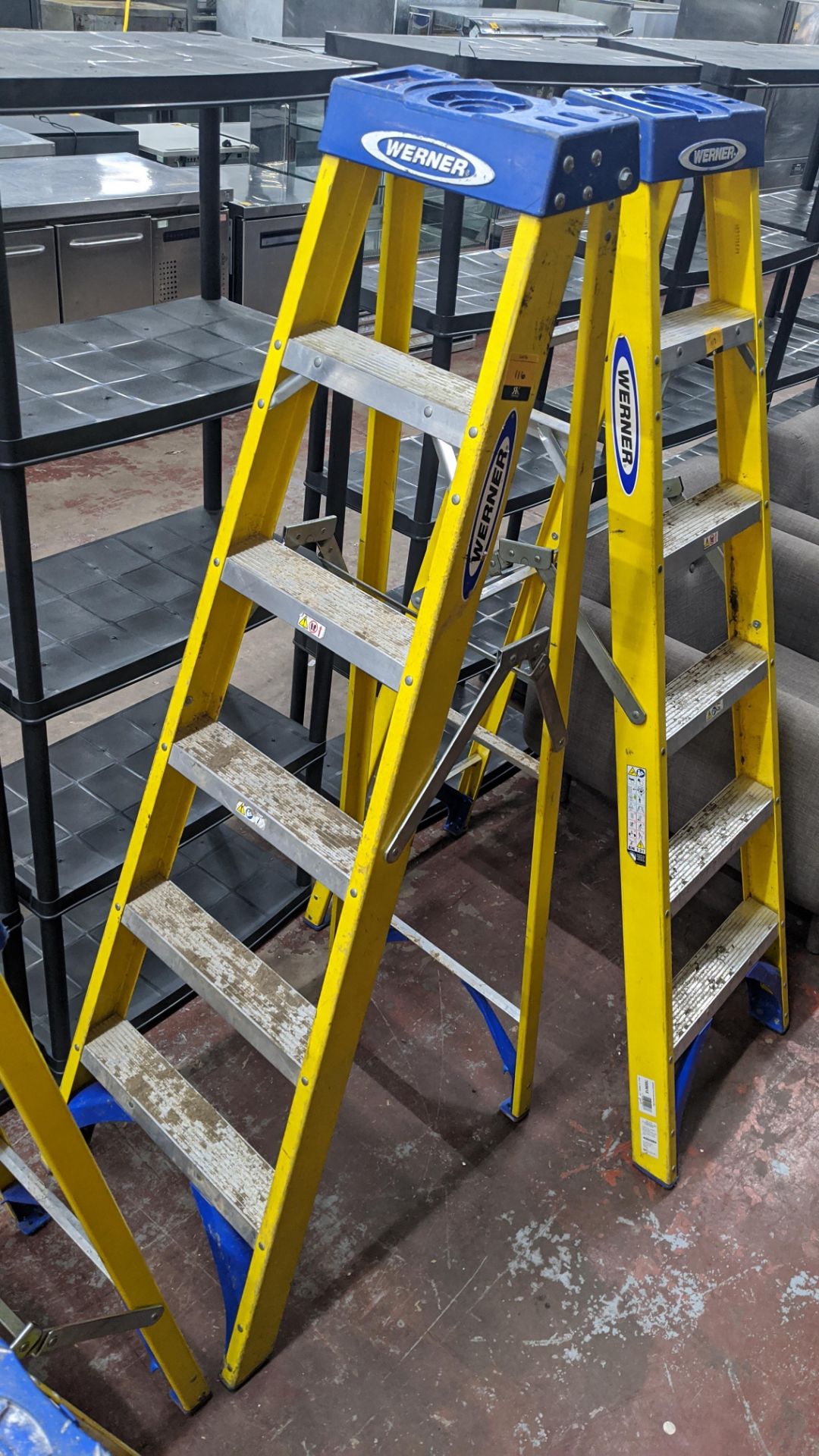 Werner insulated 6 tread folding stepladder. This is one a number of lots being sold on behalf of - Image 2 of 3