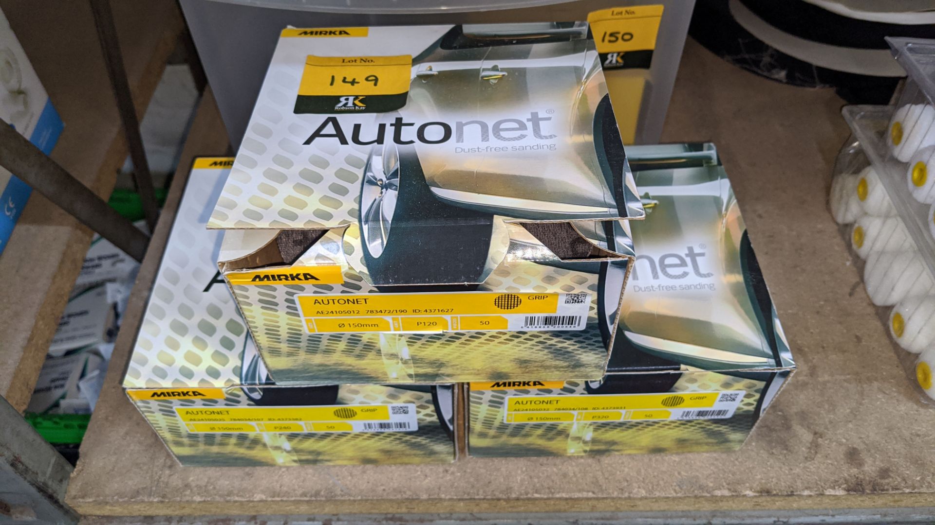 3 boxes of Autonet dust free sanding pads. This is one a number of lots being sold on behalf of