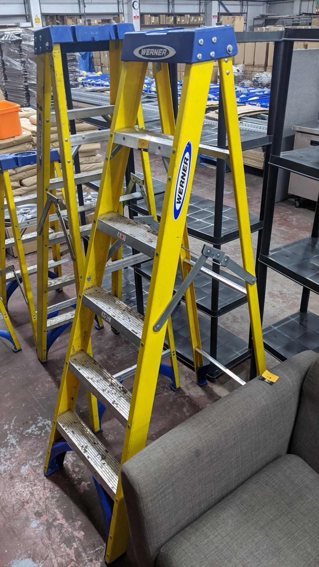 Werner insulated 6 tread folding stepladder. This is one a number of lots being sold on behalf of - Image 3 of 3