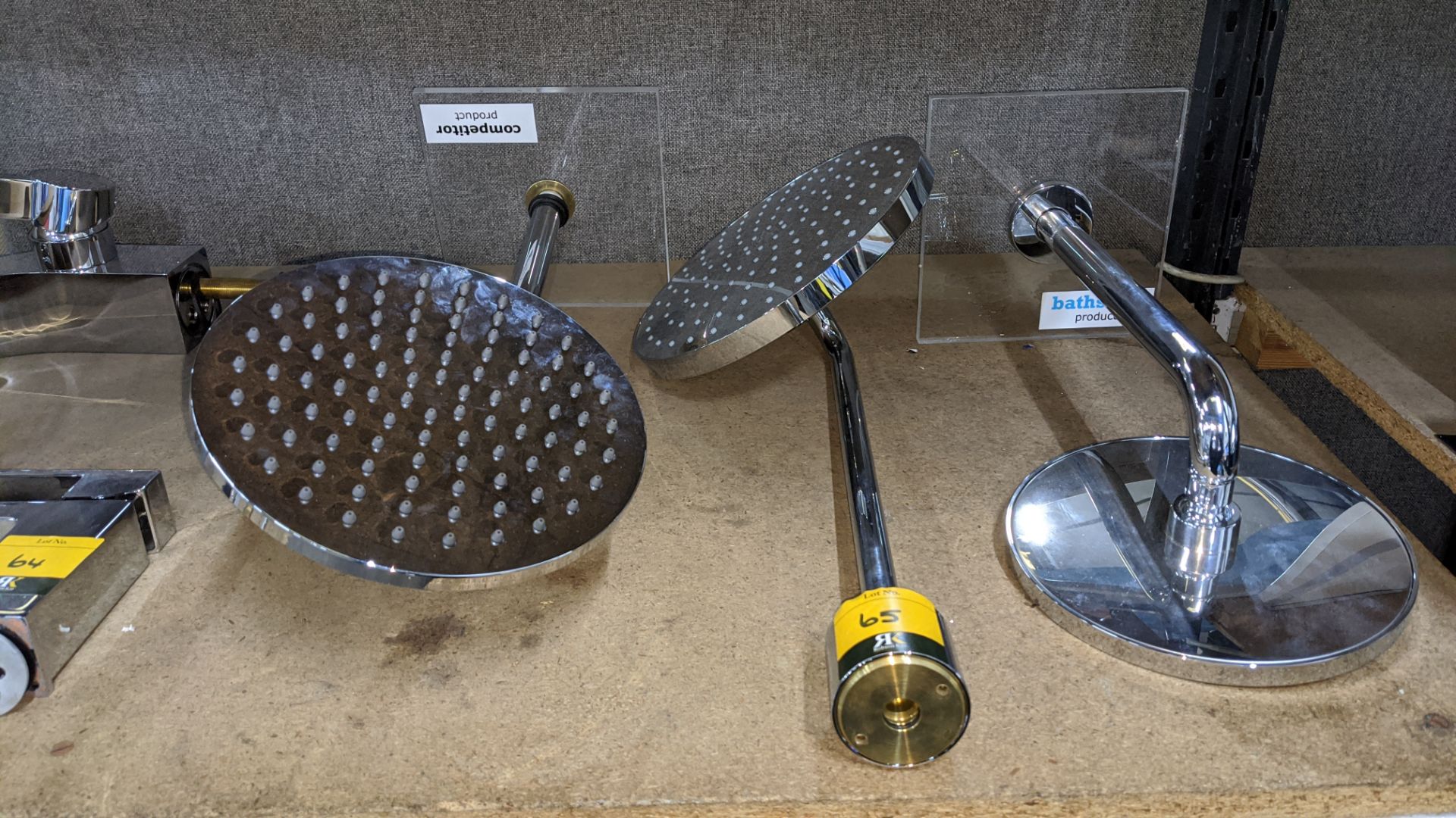 3 off assorted rain shower heads. IMPORTANT: Please remember goods successfully bid upon must be