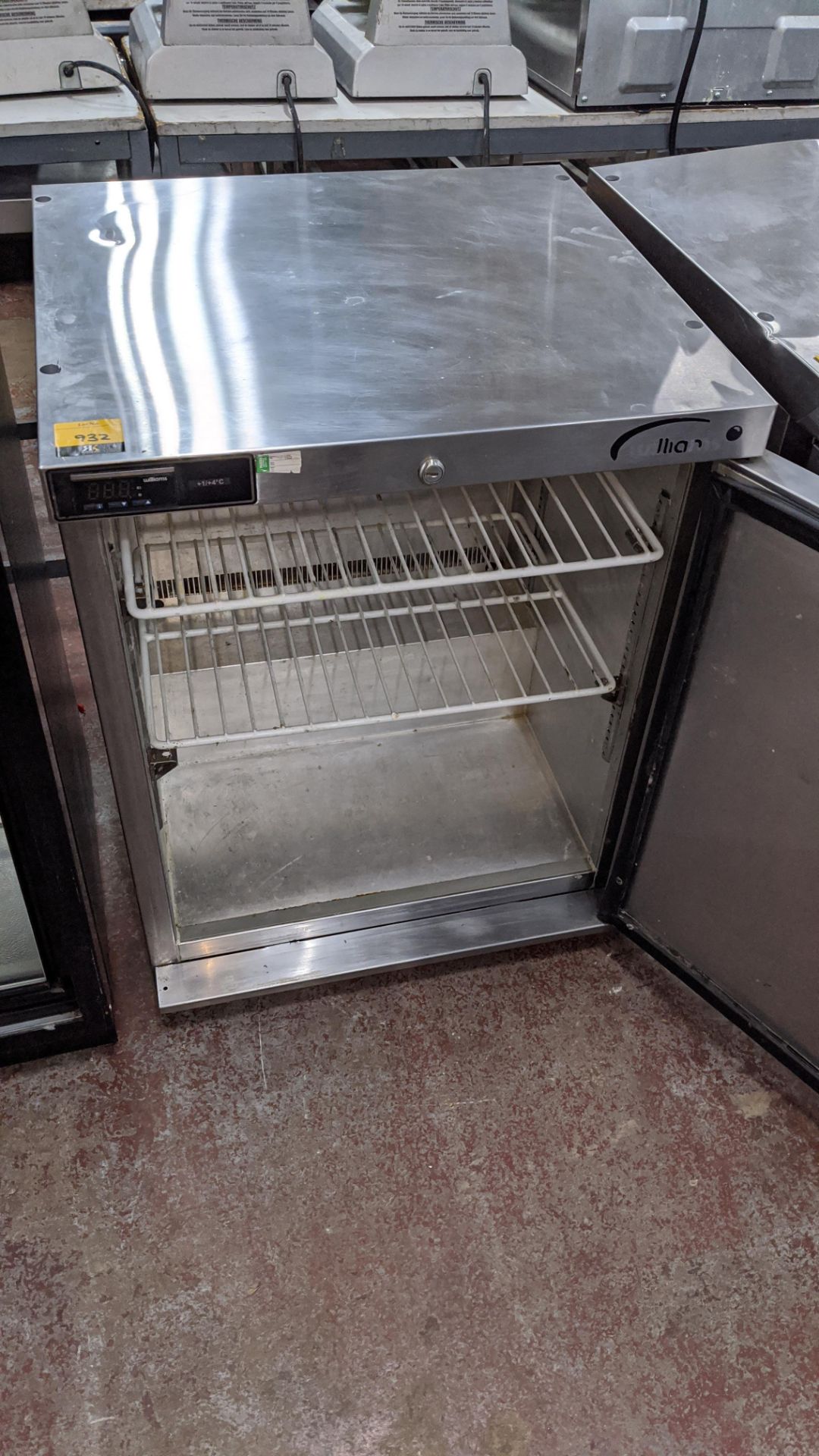 Williams stainless steel commercial under counter fridge - HA135SAR1. IMPORTANT: Please remember - Image 3 of 4