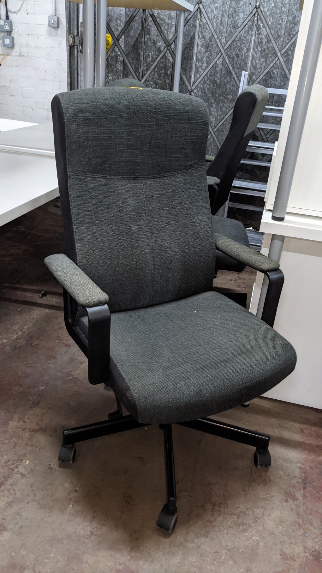 3 off matching upholstered high back executive chairs. This is one of a number of lots forming the - Image 3 of 6