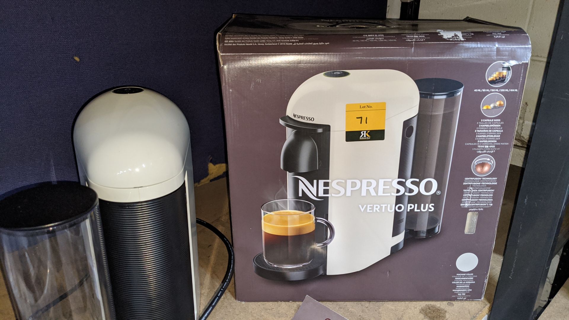 Nespresso Vertuo Plus coffee machine including box & manual. IMPORTANT: Please remember goods - Image 5 of 6