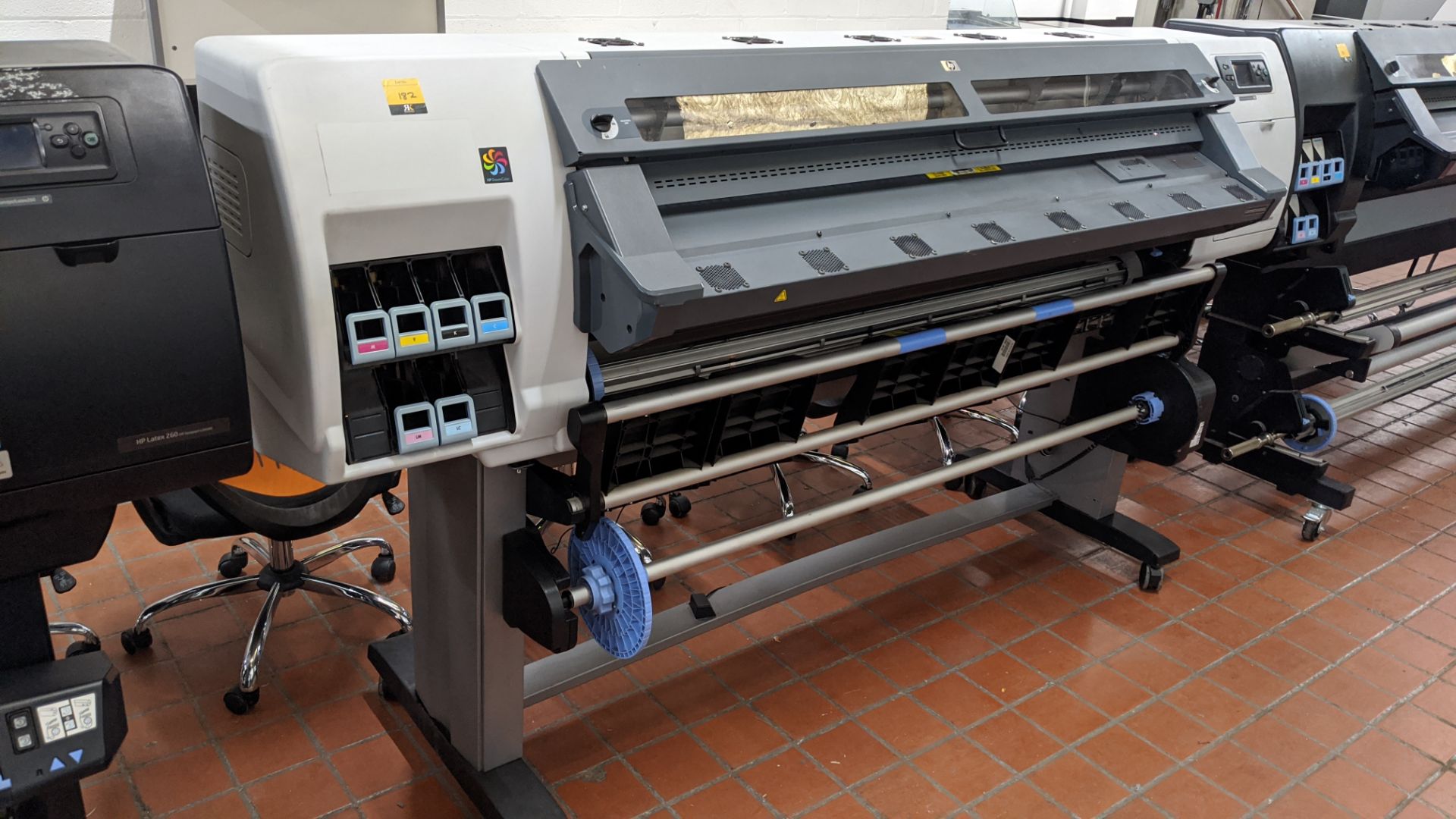 HP DesignJet L25500 wide format printer, product number CH956A (60" capacity). IMPORTANT: - Image 3 of 7