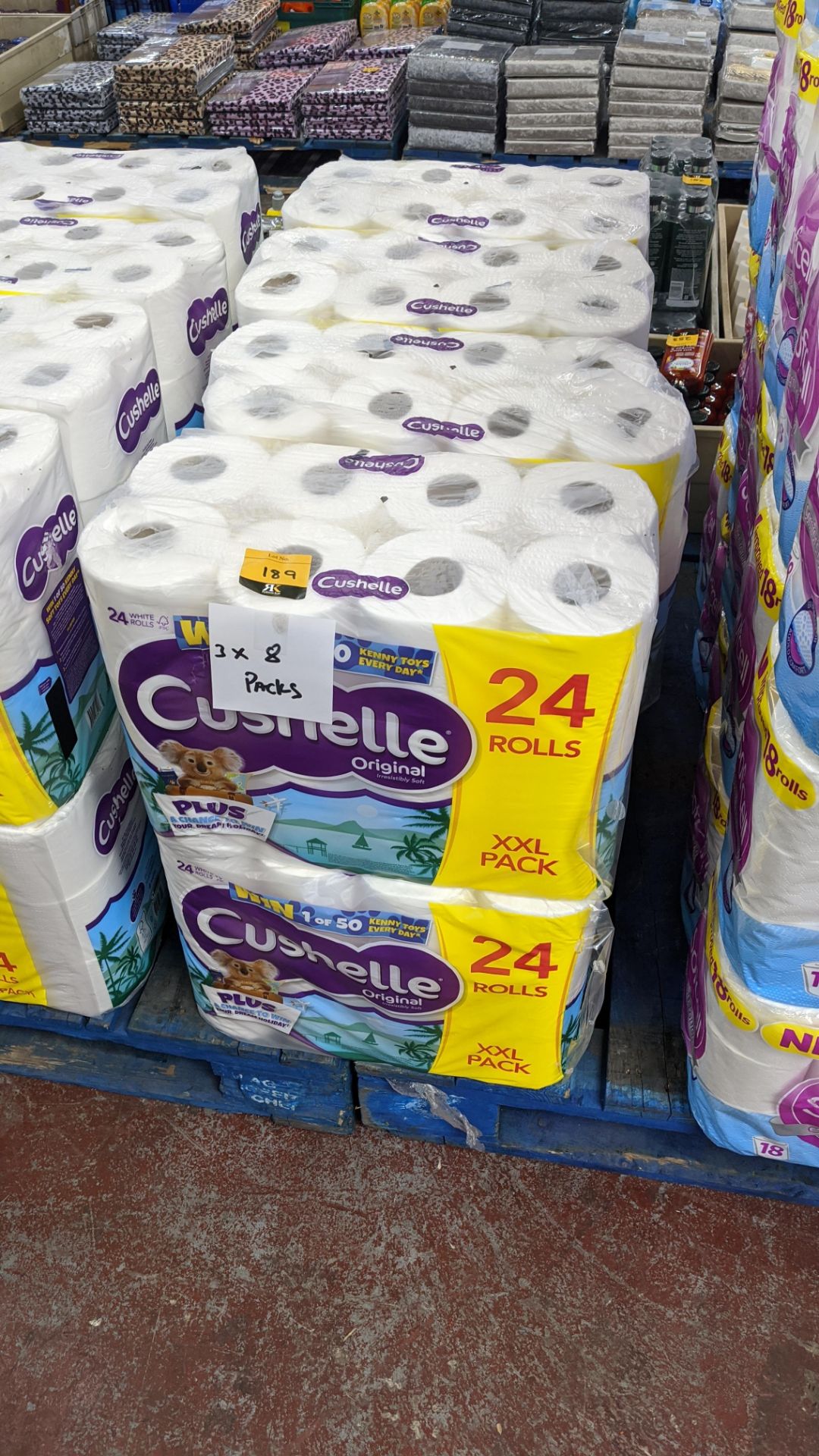 8 off 24 packs of Cushelle Original Irresistibly Soft Toilet Roll. IMPORTANT – DO NOT BID BEFORE - Image 2 of 2