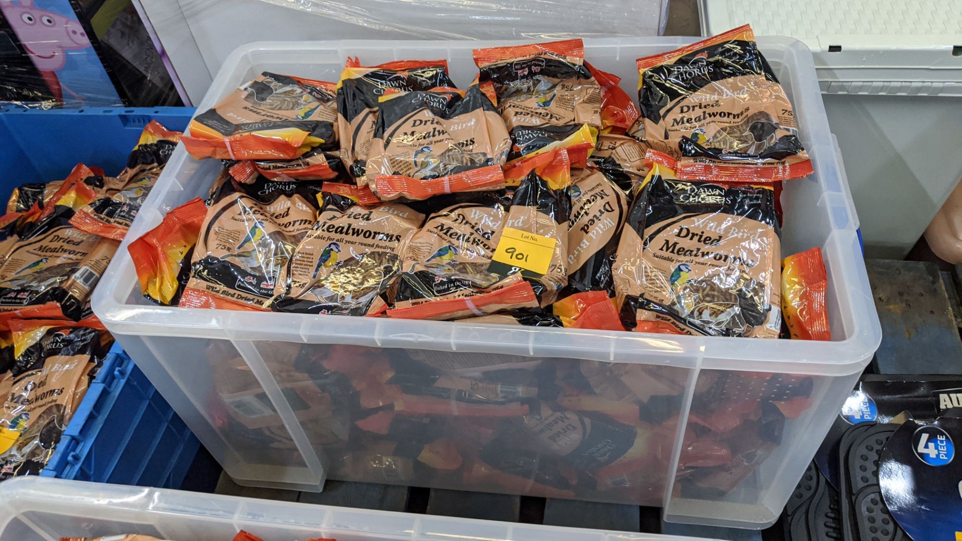 Contents of a large crate of wild bird dried mealworms - crate excluded . IMPORTANT – DO NOT BID