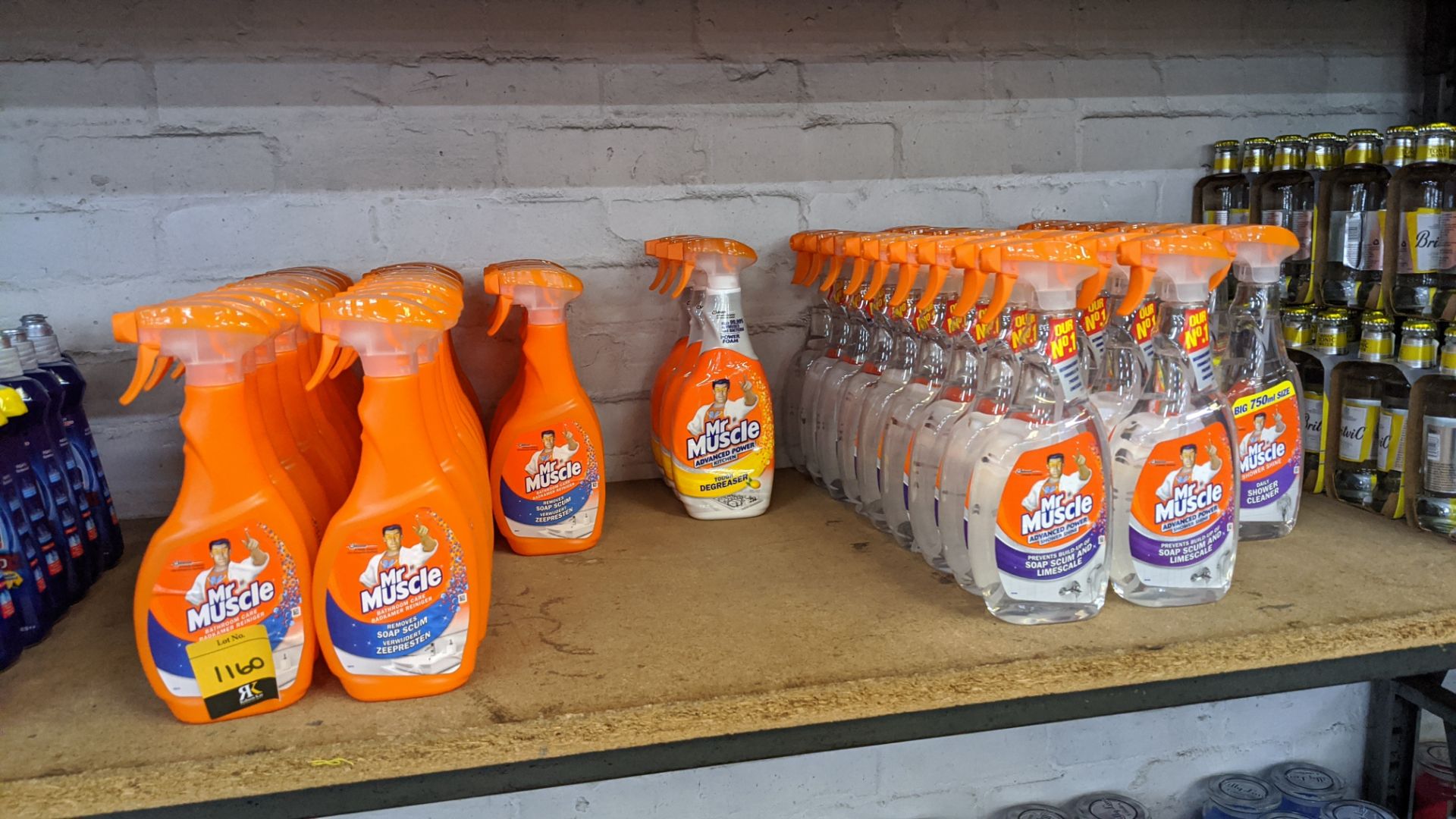 52 off assorted 500ml & 700ml bottles of Mr Muscle products. IMPORTANT – DO NOT BID BEFORE READING