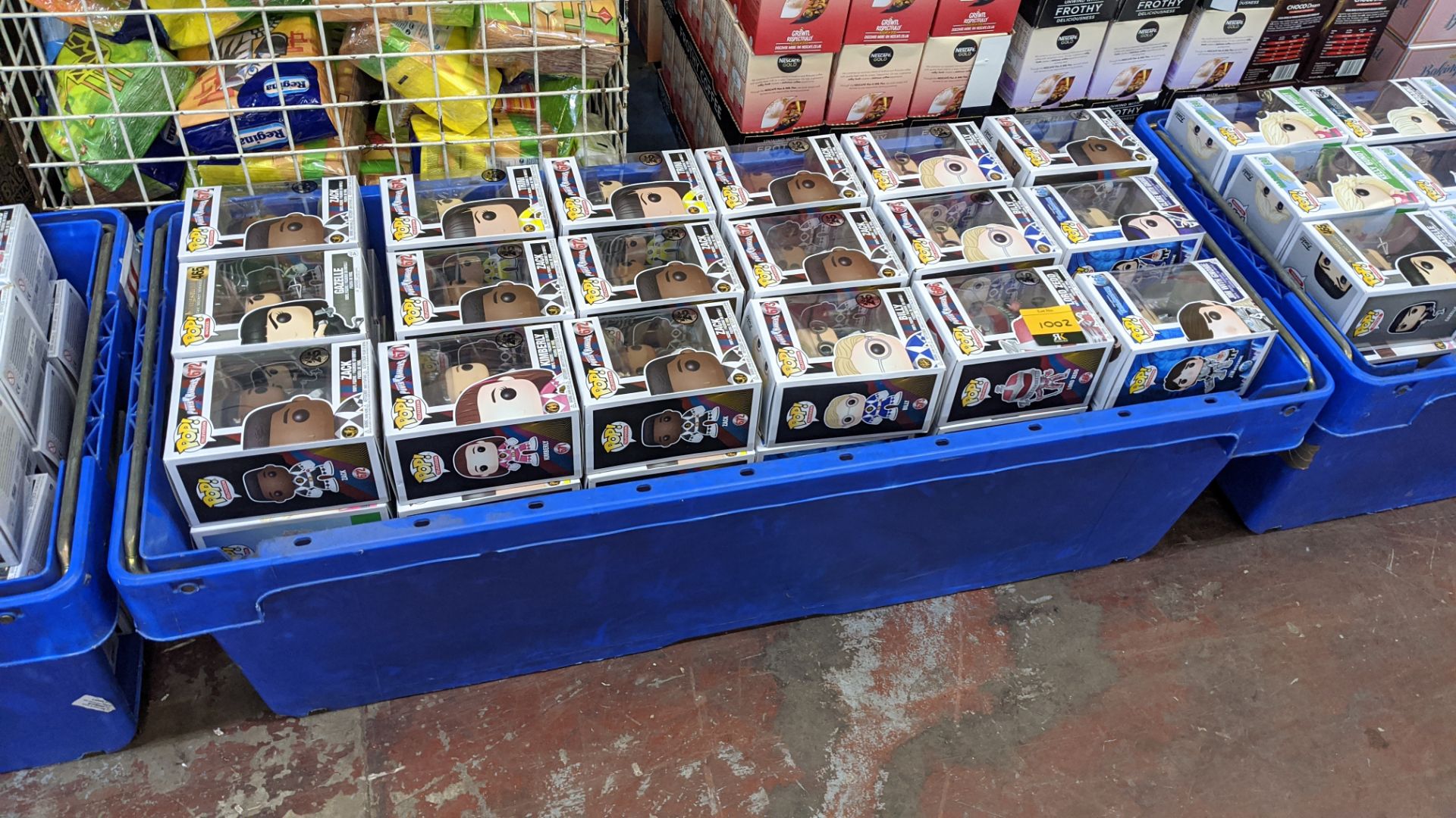 Crate of collectible Pop! Television vinyl figures for Dreamworks Troll Hunters, Saban's Power