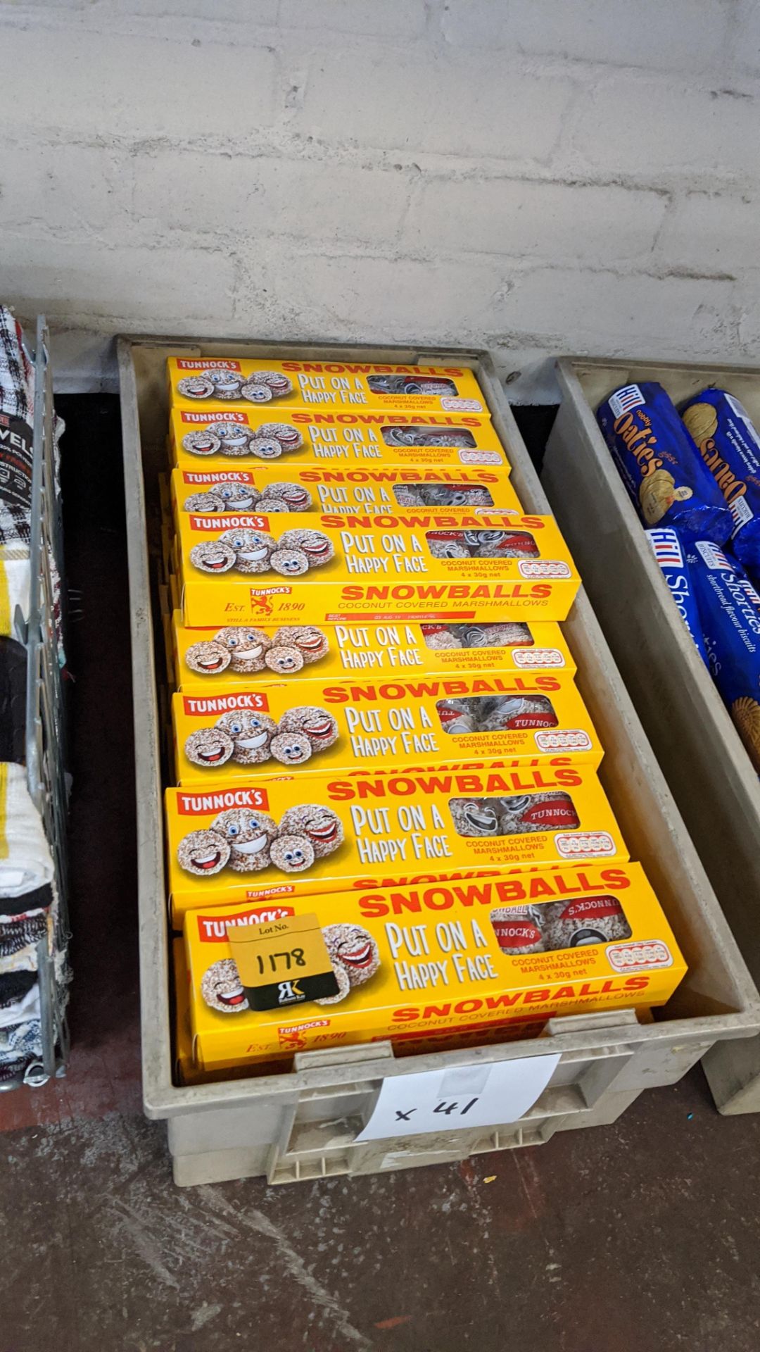 41 packs of Tunnock's Snowballs. IMPORTANT – DO NOT BID BEFORE READING THE IMPORTANT INFORMATION