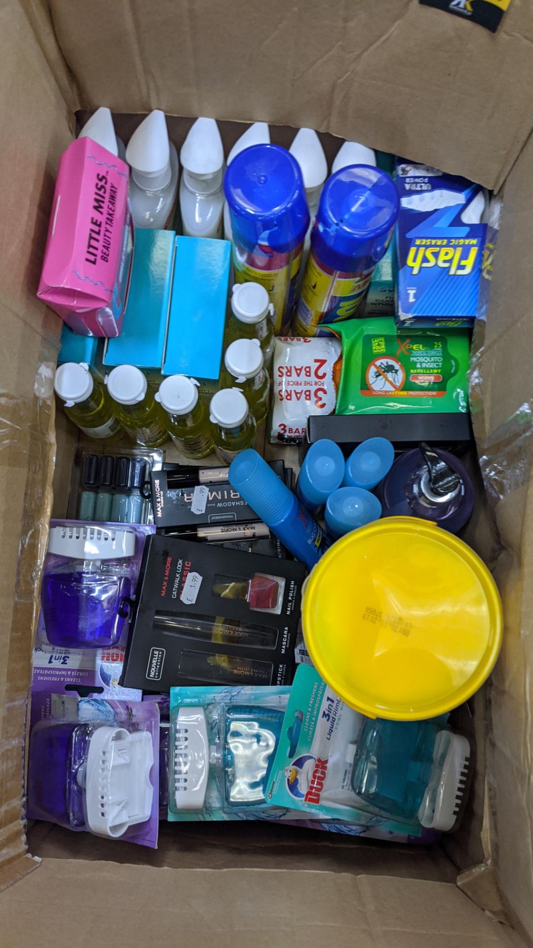 Box of assorted primarily toiletry related products. IMPORTANT – DO NOT BID BEFORE READING THE - Image 3 of 4